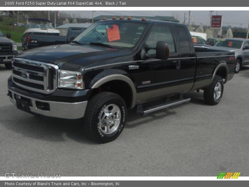 Black / Tan 2005 Ford F250 Super Duty Lariat FX4 SuperCab 4x4