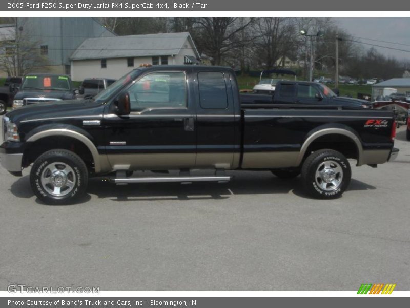 Black / Tan 2005 Ford F250 Super Duty Lariat FX4 SuperCab 4x4