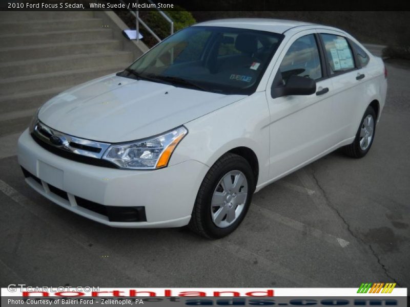 White Suede / Medium Stone 2010 Ford Focus S Sedan