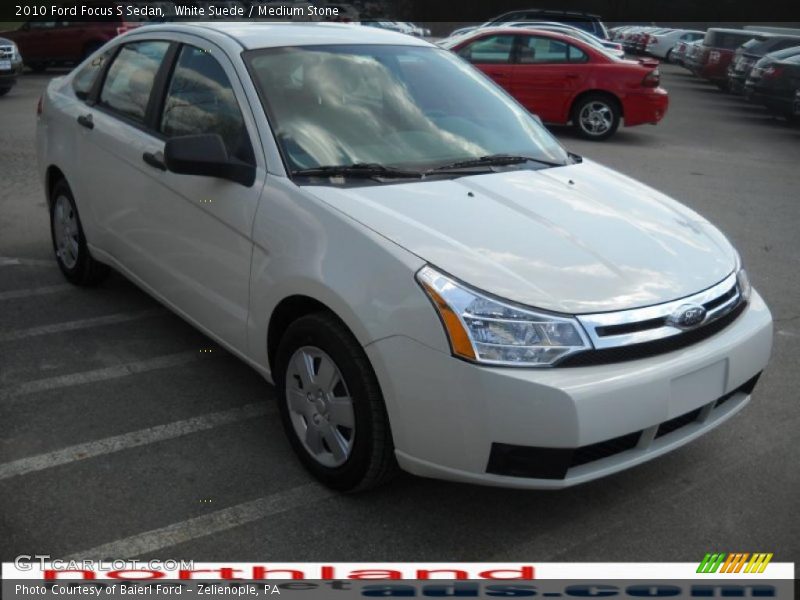 White Suede / Medium Stone 2010 Ford Focus S Sedan