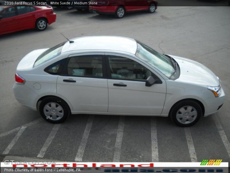 White Suede / Medium Stone 2010 Ford Focus S Sedan