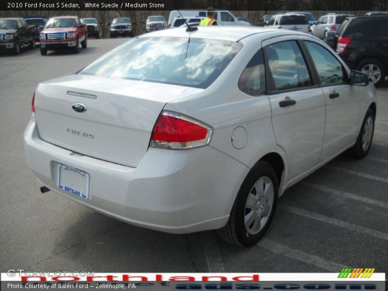 White Suede / Medium Stone 2010 Ford Focus S Sedan