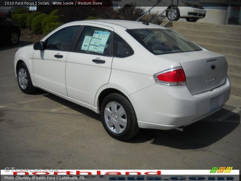 White Suede / Medium Stone 2010 Ford Focus S Sedan