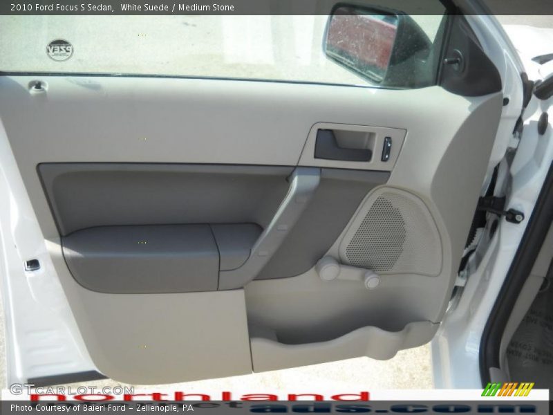White Suede / Medium Stone 2010 Ford Focus S Sedan