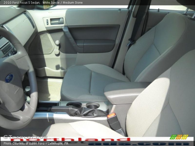 White Suede / Medium Stone 2010 Ford Focus S Sedan