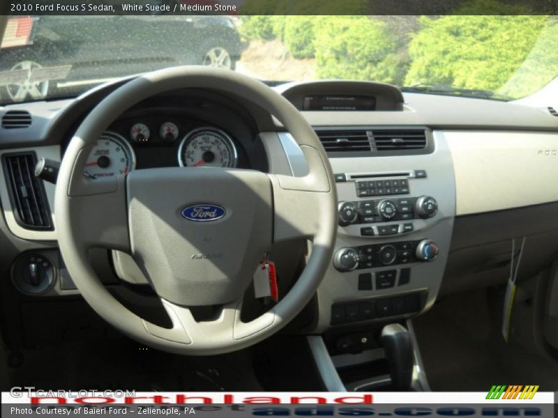 White Suede / Medium Stone 2010 Ford Focus S Sedan