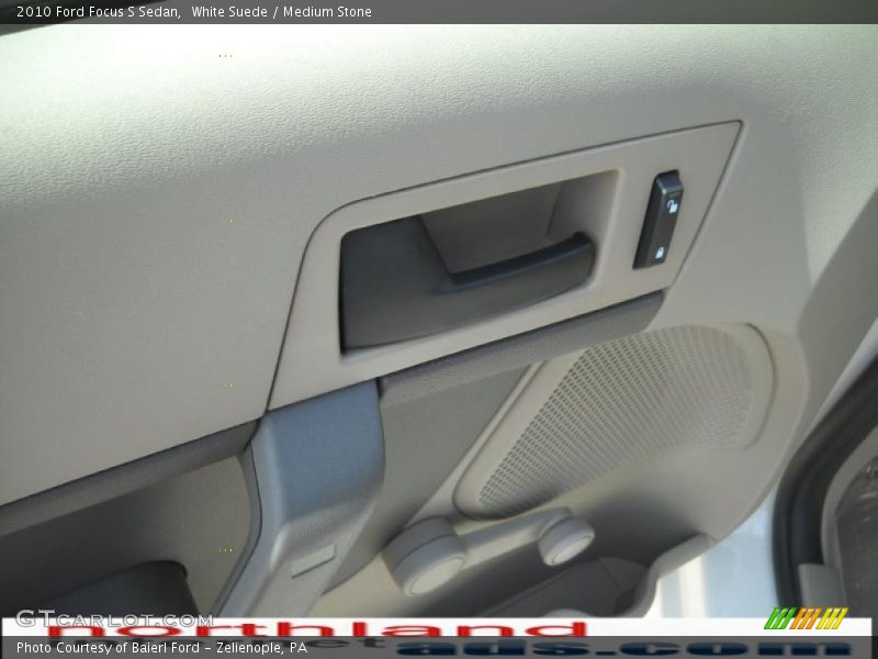 White Suede / Medium Stone 2010 Ford Focus S Sedan