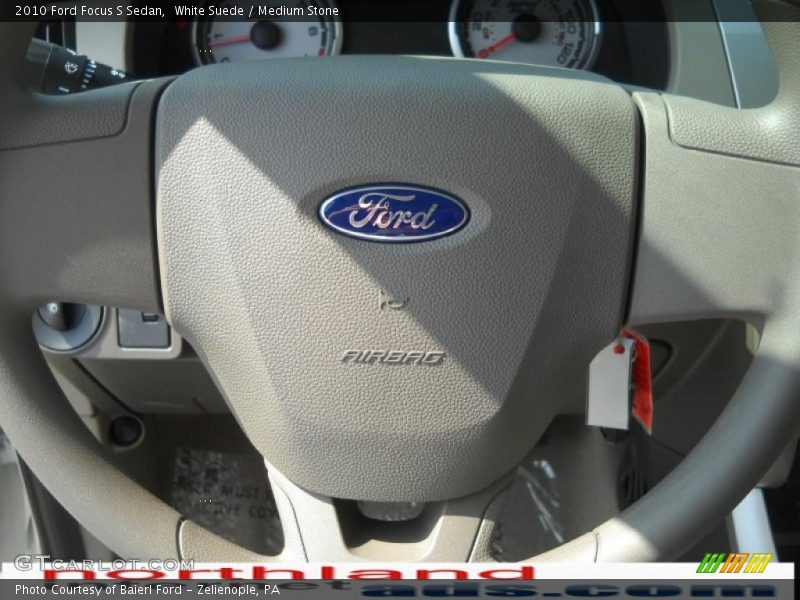 White Suede / Medium Stone 2010 Ford Focus S Sedan