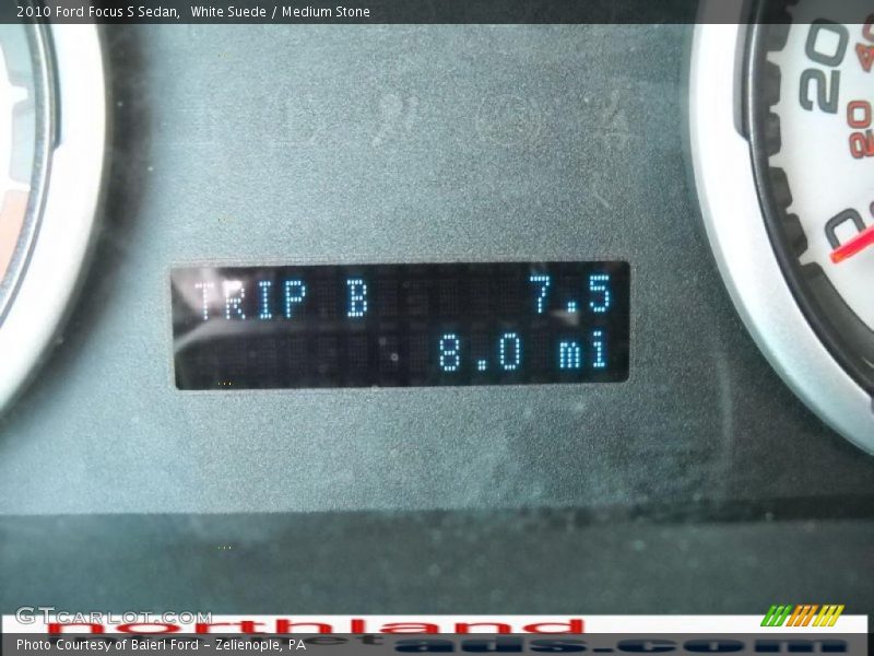 White Suede / Medium Stone 2010 Ford Focus S Sedan