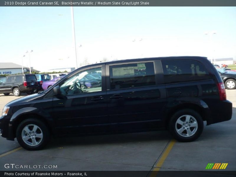 Blackberry Metallic / Medium Slate Gray/Light Shale 2010 Dodge Grand Caravan SE