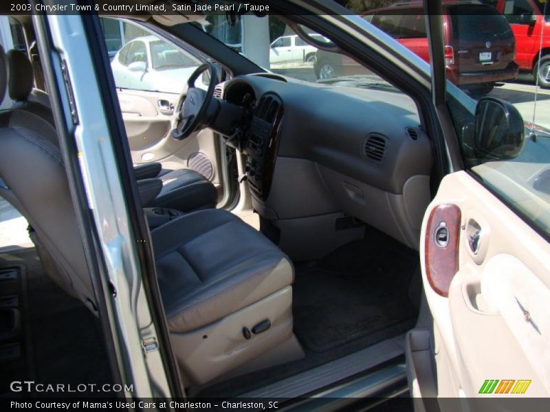 Satin Jade Pearl / Taupe 2003 Chrysler Town & Country Limited