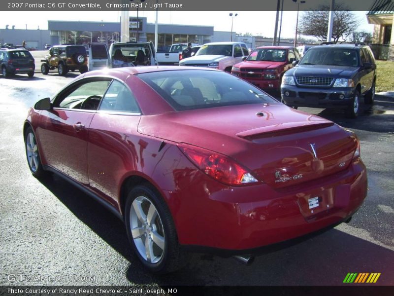 Crimson Red / Light Taupe 2007 Pontiac G6 GT Convertible