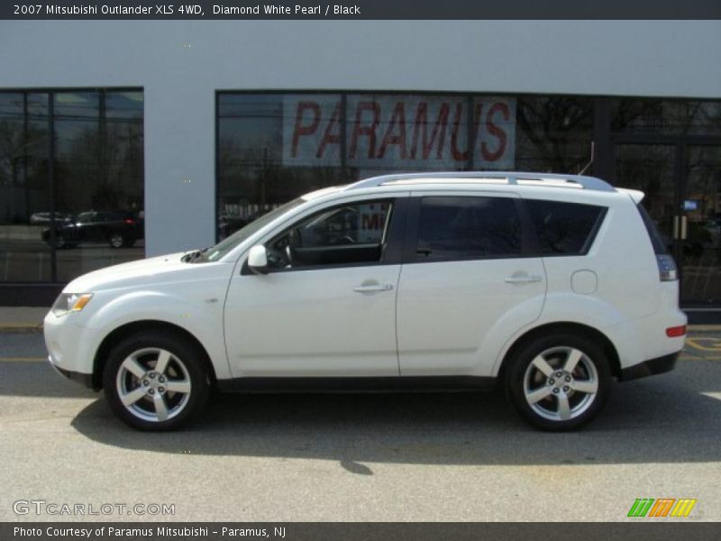 Diamond White Pearl / Black 2007 Mitsubishi Outlander XLS 4WD