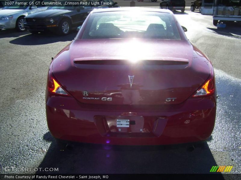 Crimson Red / Light Taupe 2007 Pontiac G6 GT Convertible