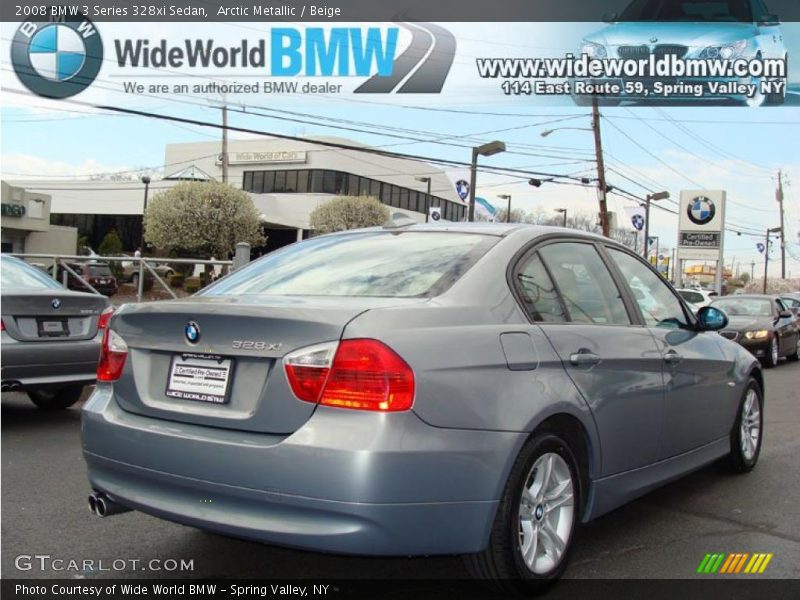 Arctic Metallic / Beige 2008 BMW 3 Series 328xi Sedan