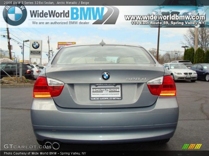 Arctic Metallic / Beige 2008 BMW 3 Series 328xi Sedan