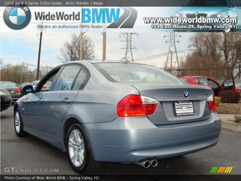 Arctic Metallic / Beige 2008 BMW 3 Series 328xi Sedan