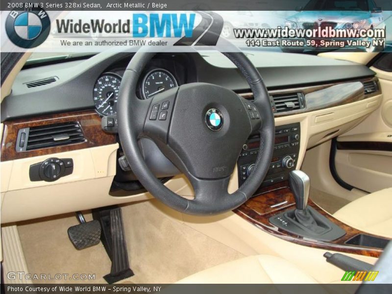 Arctic Metallic / Beige 2008 BMW 3 Series 328xi Sedan