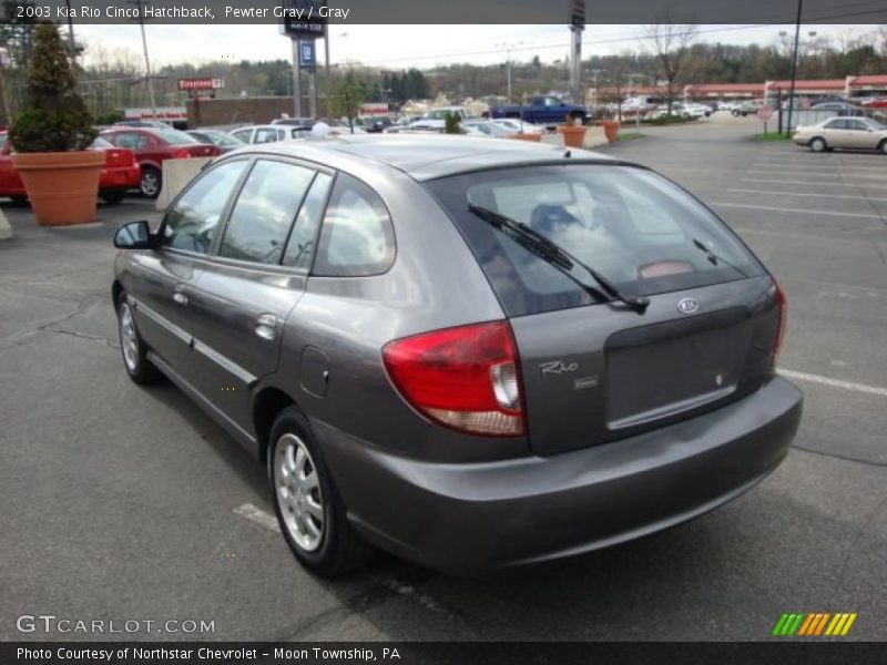 Pewter Gray / Gray 2003 Kia Rio Cinco Hatchback
