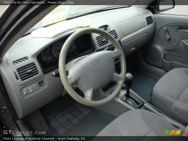 Pewter Gray / Gray 2003 Kia Rio Cinco Hatchback