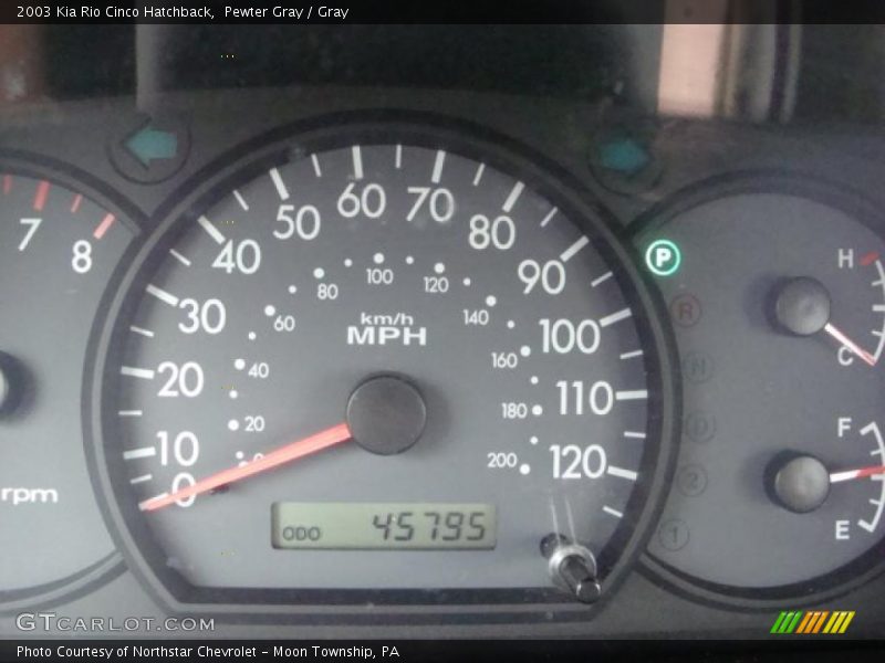 Pewter Gray / Gray 2003 Kia Rio Cinco Hatchback