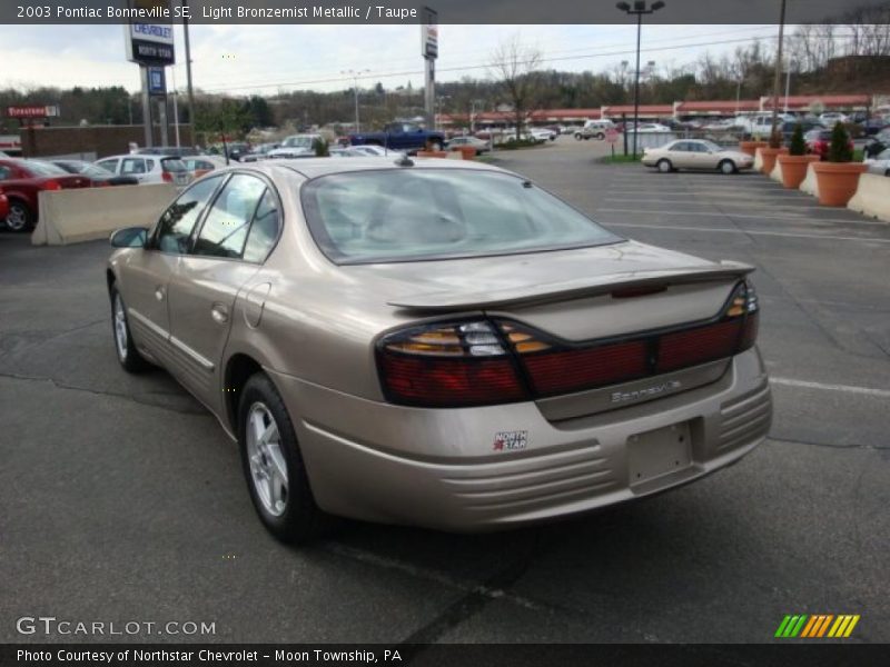 Light Bronzemist Metallic / Taupe 2003 Pontiac Bonneville SE