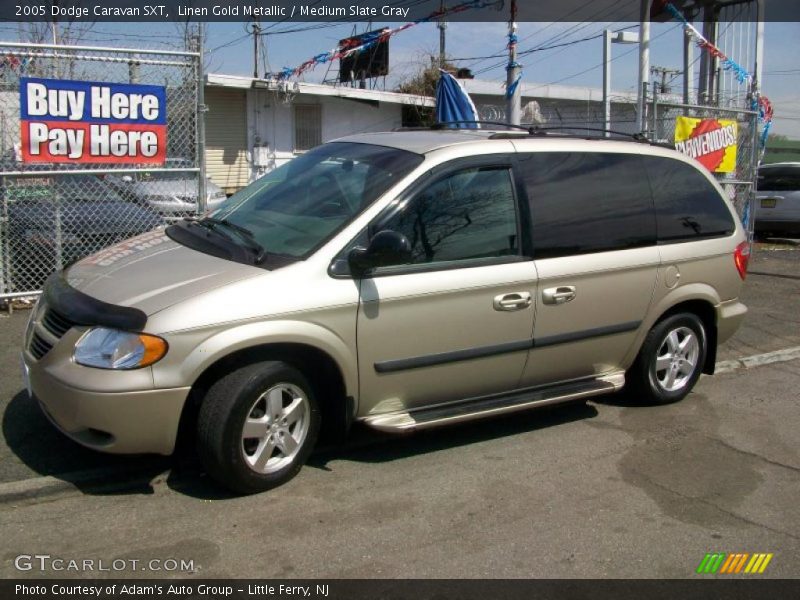 Linen Gold Metallic / Medium Slate Gray 2005 Dodge Caravan SXT