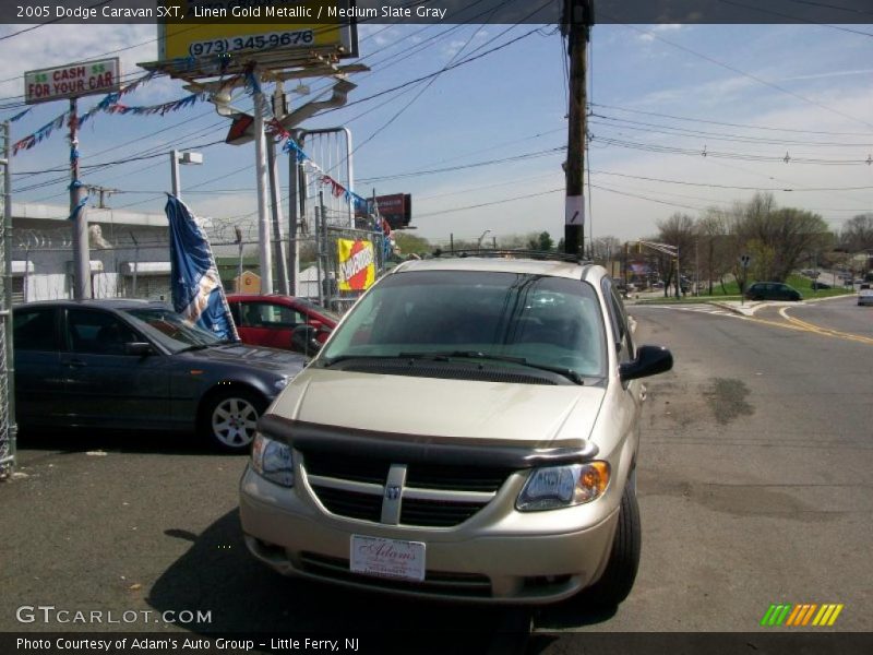 Linen Gold Metallic / Medium Slate Gray 2005 Dodge Caravan SXT