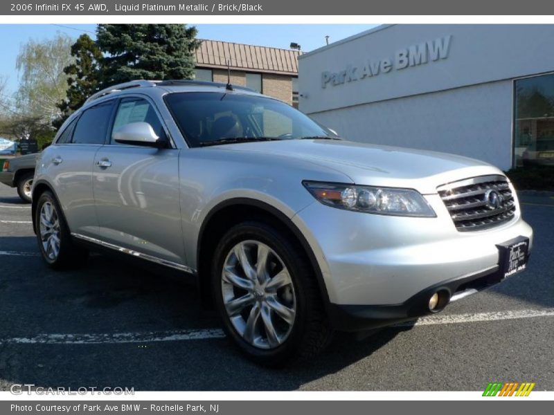 Liquid Platinum Metallic / Brick/Black 2006 Infiniti FX 45 AWD
