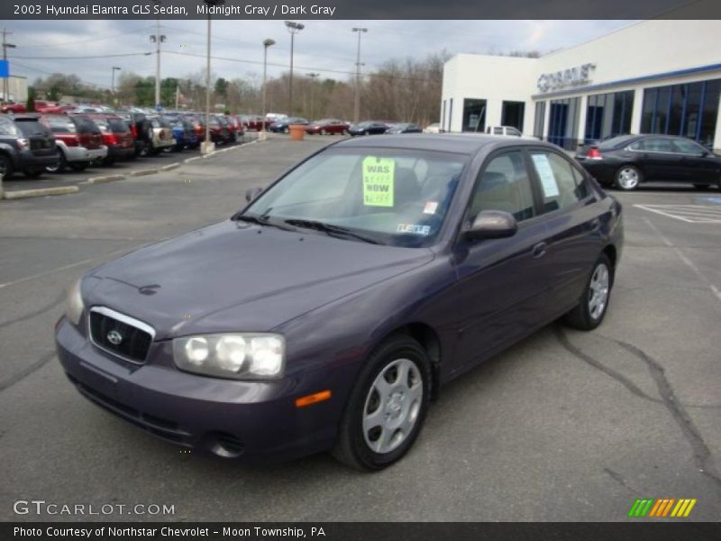 Midnight Gray / Dark Gray 2003 Hyundai Elantra GLS Sedan