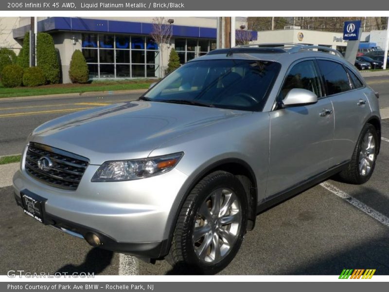 Liquid Platinum Metallic / Brick/Black 2006 Infiniti FX 45 AWD