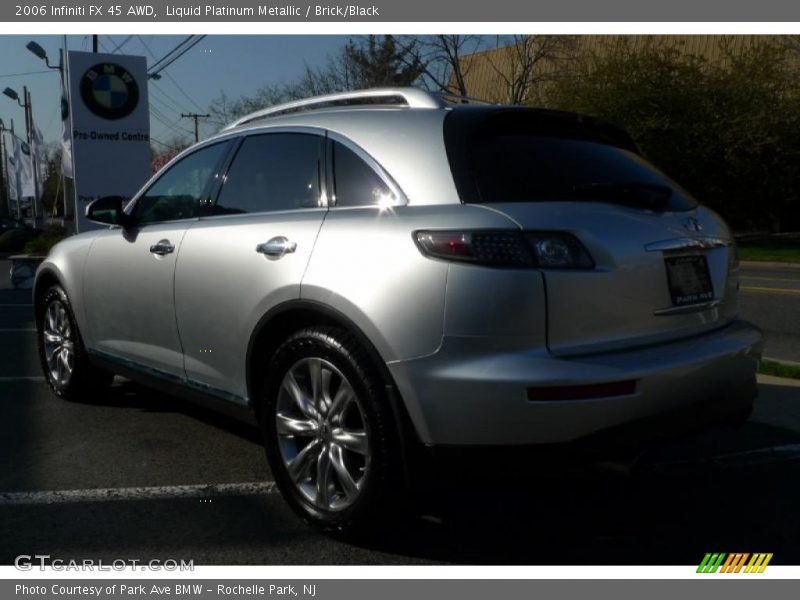Liquid Platinum Metallic / Brick/Black 2006 Infiniti FX 45 AWD