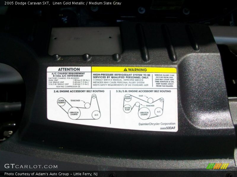 Linen Gold Metallic / Medium Slate Gray 2005 Dodge Caravan SXT