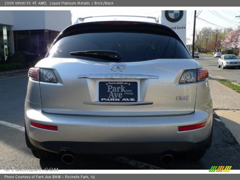 Liquid Platinum Metallic / Brick/Black 2006 Infiniti FX 45 AWD