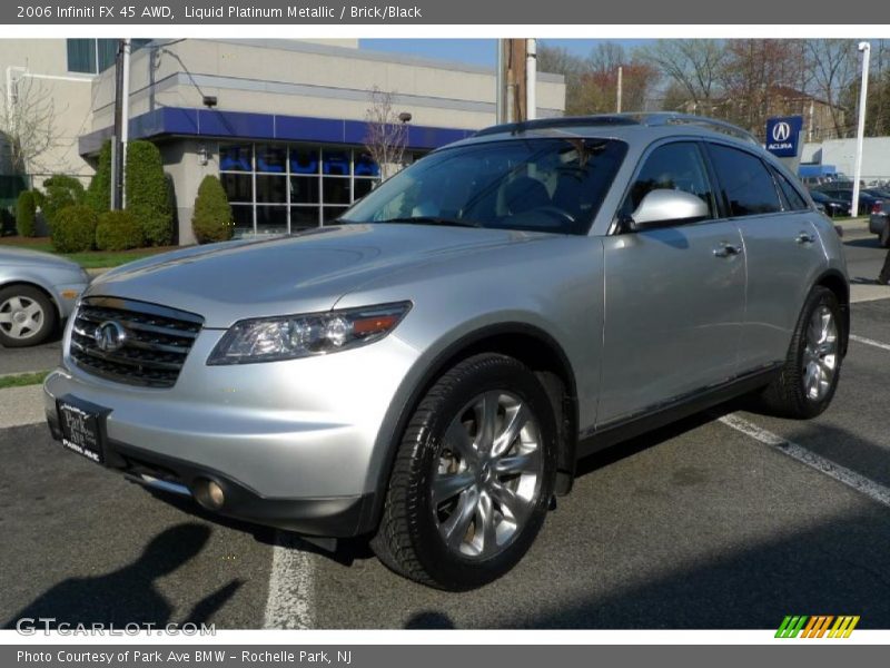 Liquid Platinum Metallic / Brick/Black 2006 Infiniti FX 45 AWD