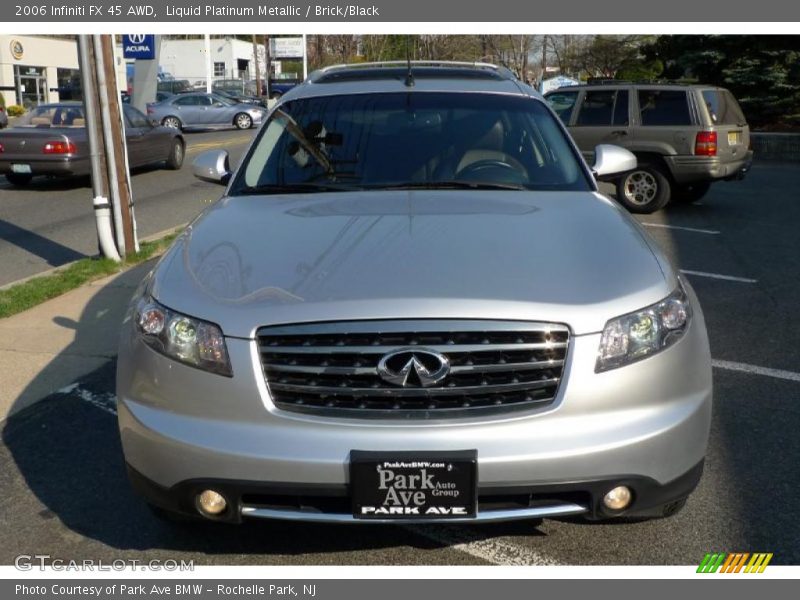 Liquid Platinum Metallic / Brick/Black 2006 Infiniti FX 45 AWD