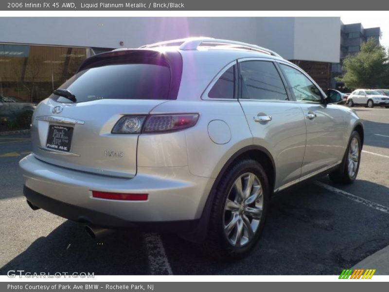 Liquid Platinum Metallic / Brick/Black 2006 Infiniti FX 45 AWD