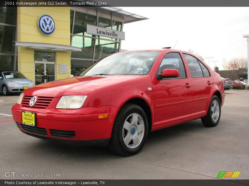 Tornado Red / Grey 2001 Volkswagen Jetta GLS Sedan