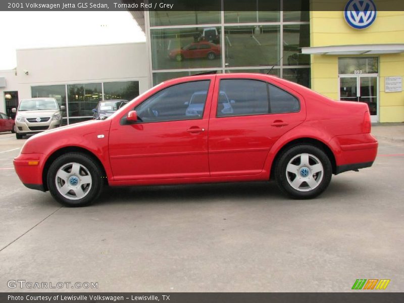Tornado Red / Grey 2001 Volkswagen Jetta GLS Sedan