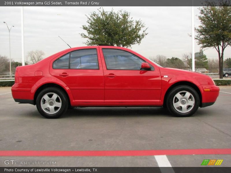Tornado Red / Grey 2001 Volkswagen Jetta GLS Sedan