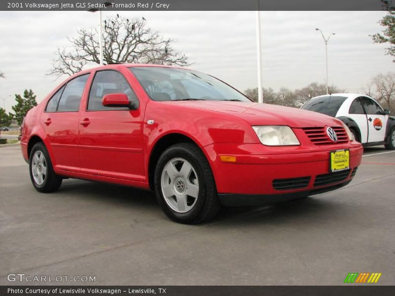Tornado Red / Grey 2001 Volkswagen Jetta GLS Sedan