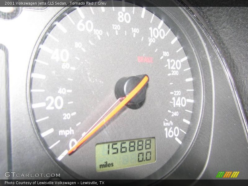 Tornado Red / Grey 2001 Volkswagen Jetta GLS Sedan