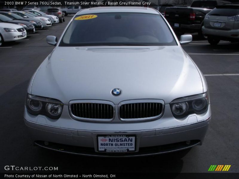 Titanium Silver Metallic / Basalt Grey/Flannel Grey 2003 BMW 7 Series 760Li Sedan