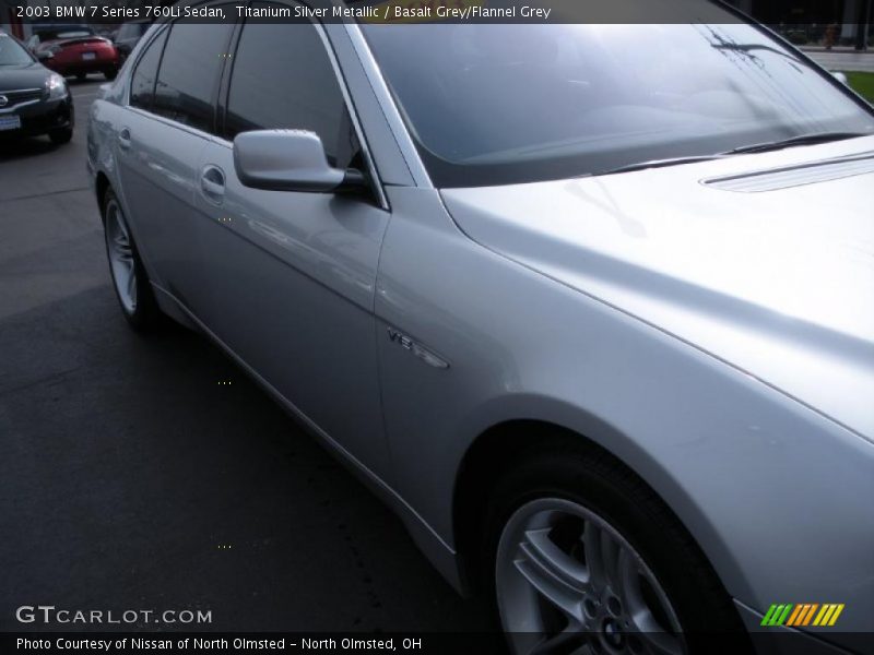 Titanium Silver Metallic / Basalt Grey/Flannel Grey 2003 BMW 7 Series 760Li Sedan