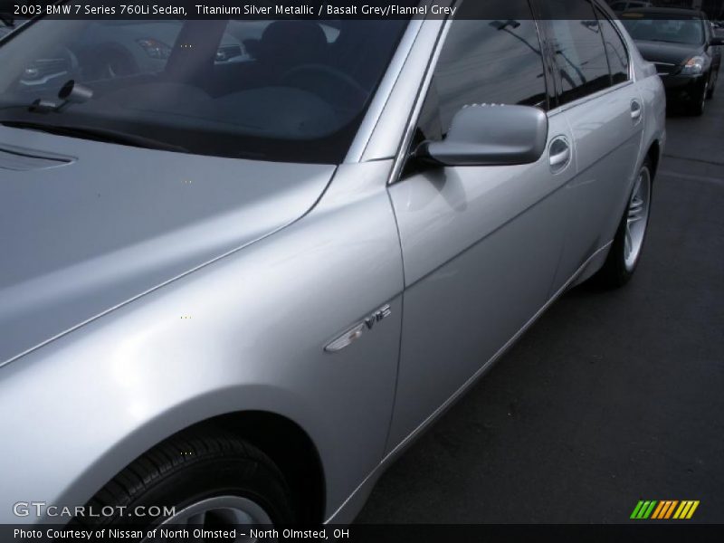 Titanium Silver Metallic / Basalt Grey/Flannel Grey 2003 BMW 7 Series 760Li Sedan