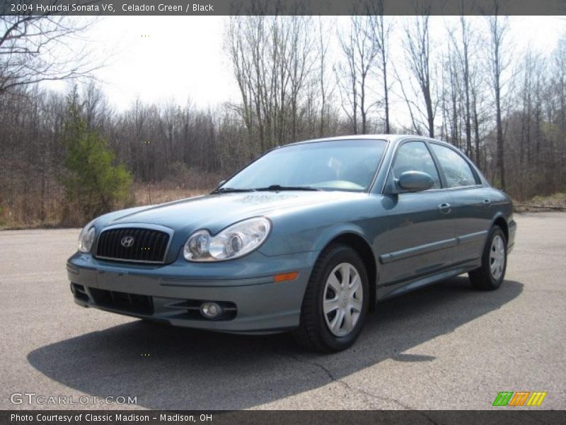 Celadon Green / Black 2004 Hyundai Sonata V6