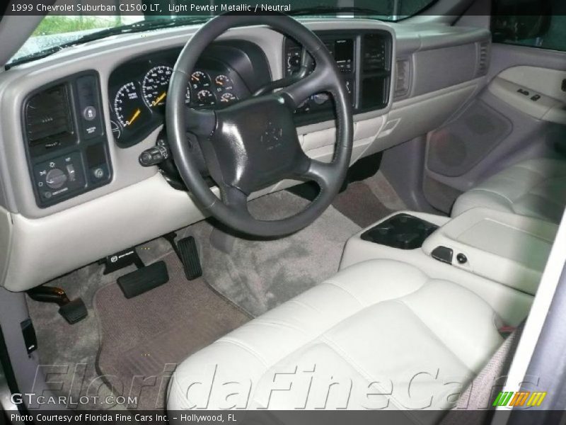 Light Pewter Metallic / Neutral 1999 Chevrolet Suburban C1500 LT