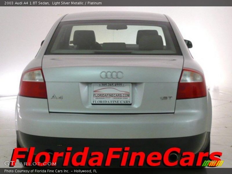 Light Silver Metallic / Platinum 2003 Audi A4 1.8T Sedan
