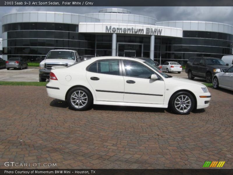 Polar White / Grey 2003 Saab 9-3 Arc Sport Sedan