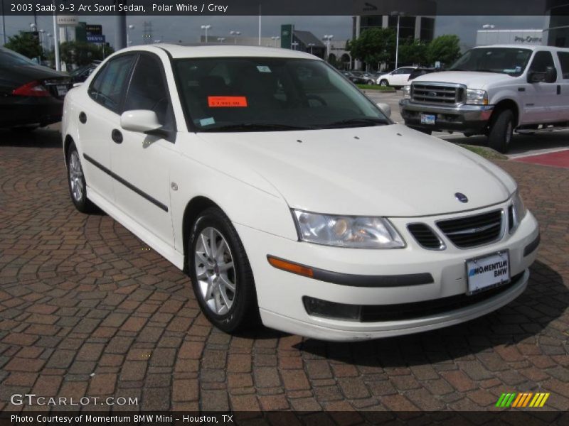 Polar White / Grey 2003 Saab 9-3 Arc Sport Sedan